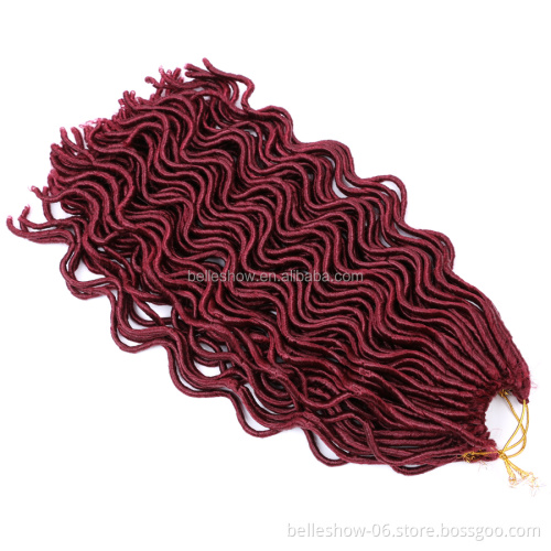 Hot sell Wholesale 18inch DreadLocs Crochet Hair  Silky Strands Faux Locs Braids crochet braids faux locs